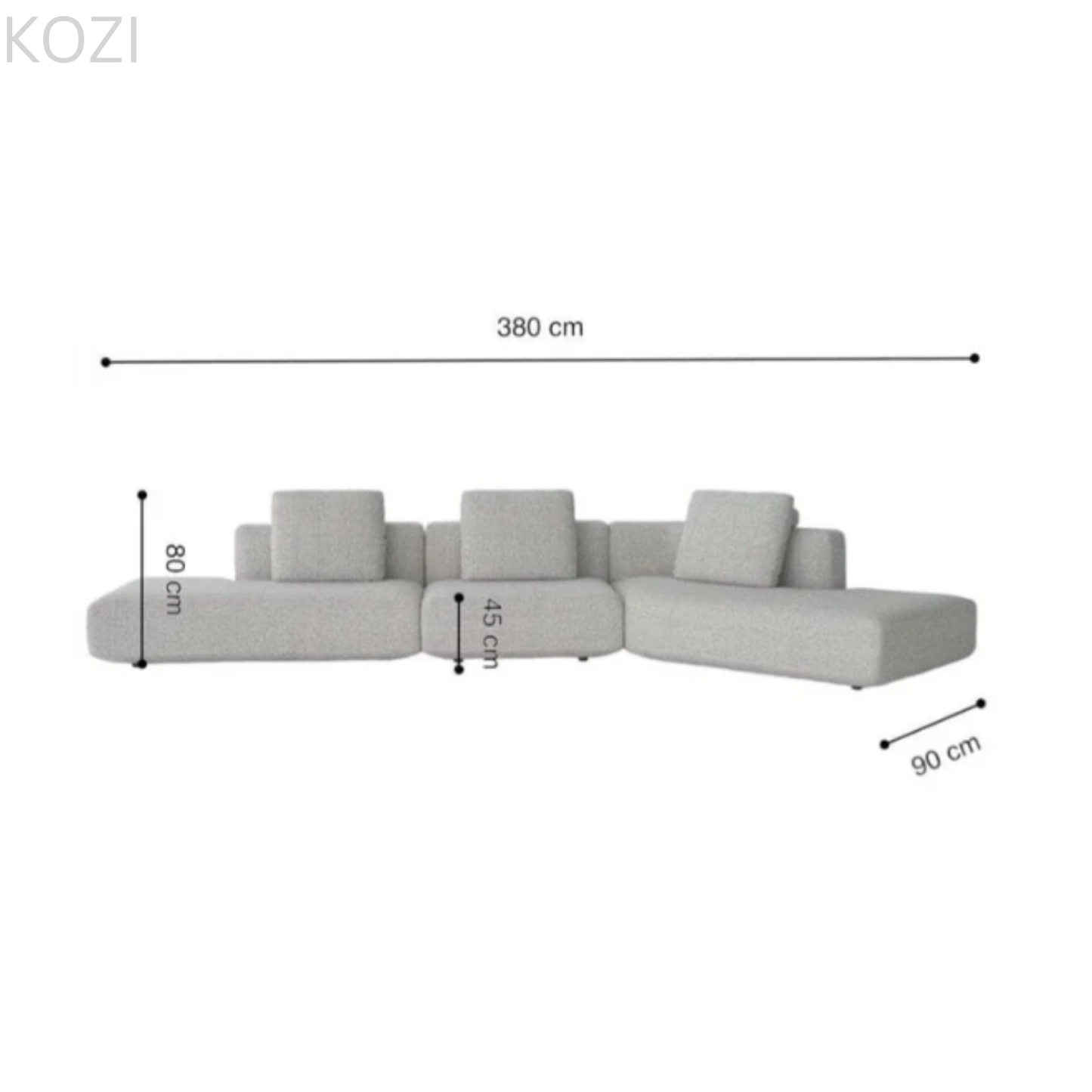 Aiden Angular Sectional Sofa