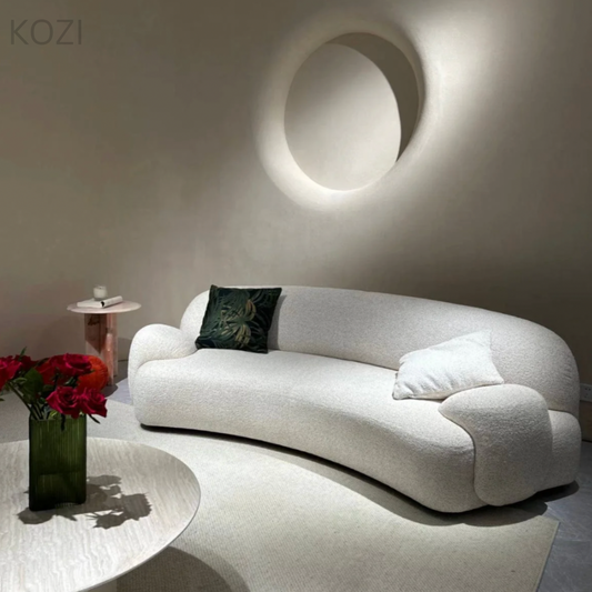 Micah Performance Boucle Curve Sofa