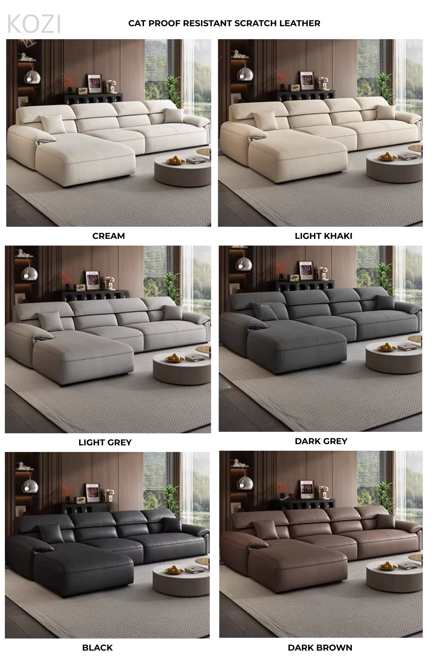 MAREN Scratch Resistant Sectional Sofa