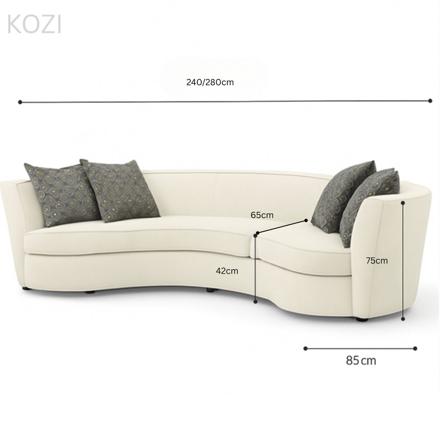 Nicolas Sectional Curve Sofa