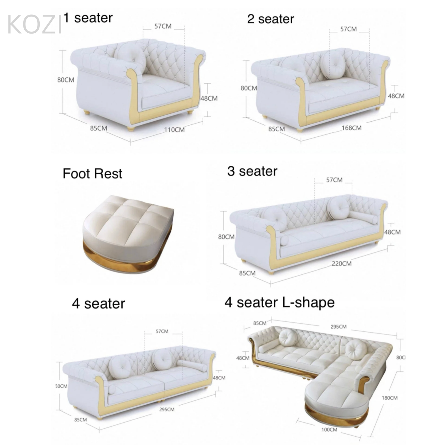 Nadine Scratch Resistant Tufted Chesterfield Sofa