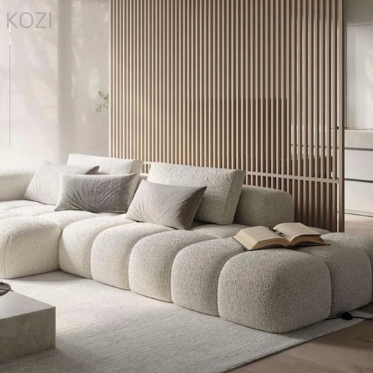 ZAVIOR Boucle Side Chaise Sofa