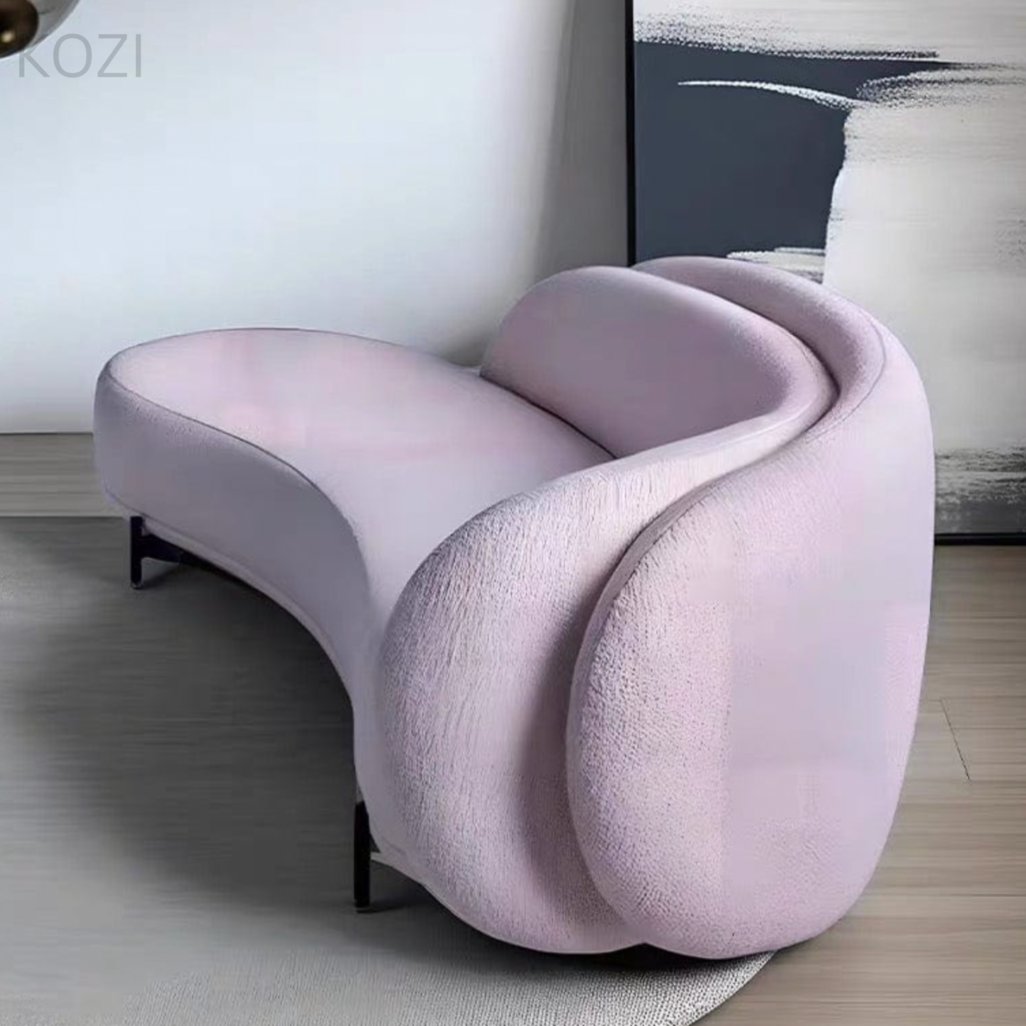 Landon Scratch Resistant Curve Sofa