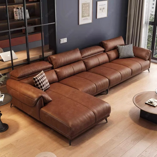 Emy Genuine Leather Sectional Sofa