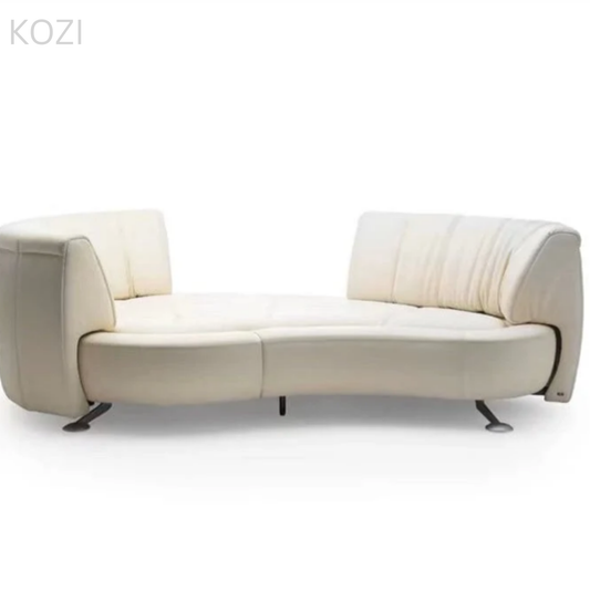 Charlotte Adjustable Backrest Full Leather Lounge Sofa