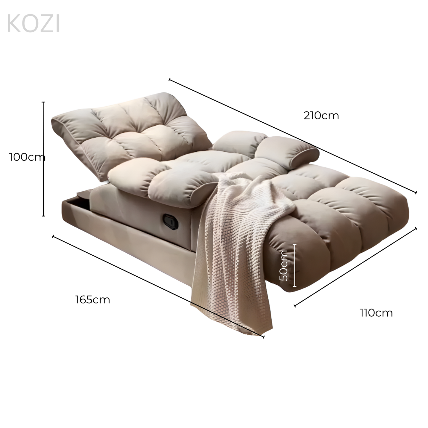 Valen Scratch Resistant Electric Recliner Lounge Sofa