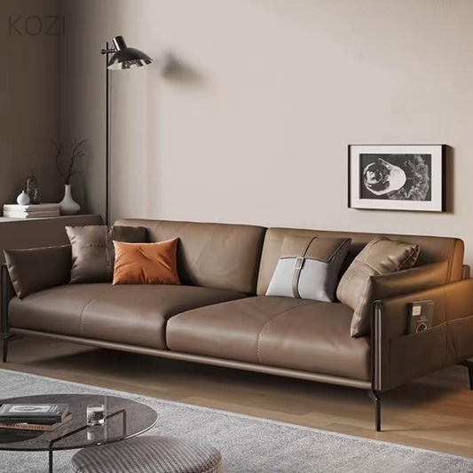 Marcel Genuine Cowhide Leather Sofa