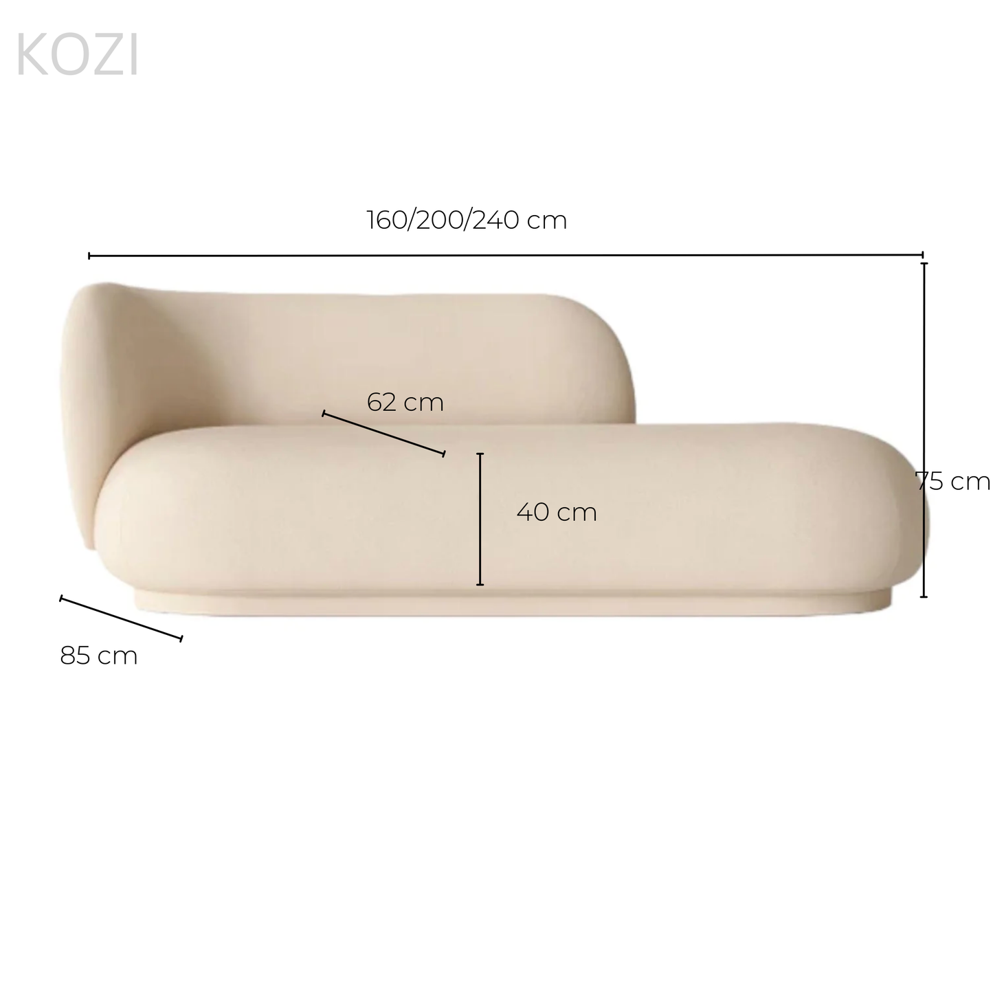 Cove Scratch Resistant Curve Sofa