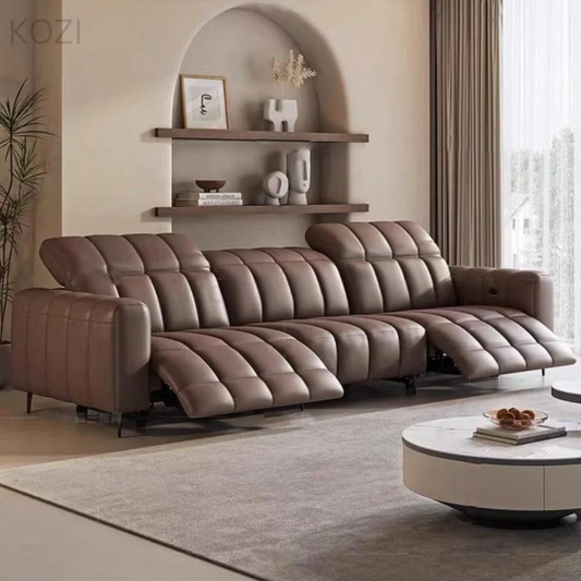 Johan Electric Recliner L-shaped Leather Sofa