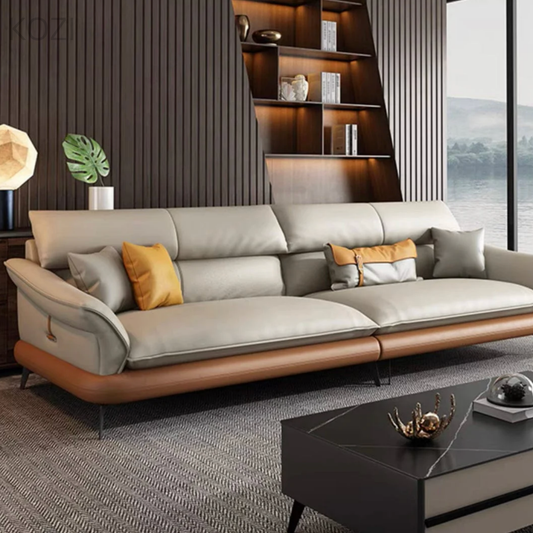 Alistair Genuine Cowhide Leather Sofa