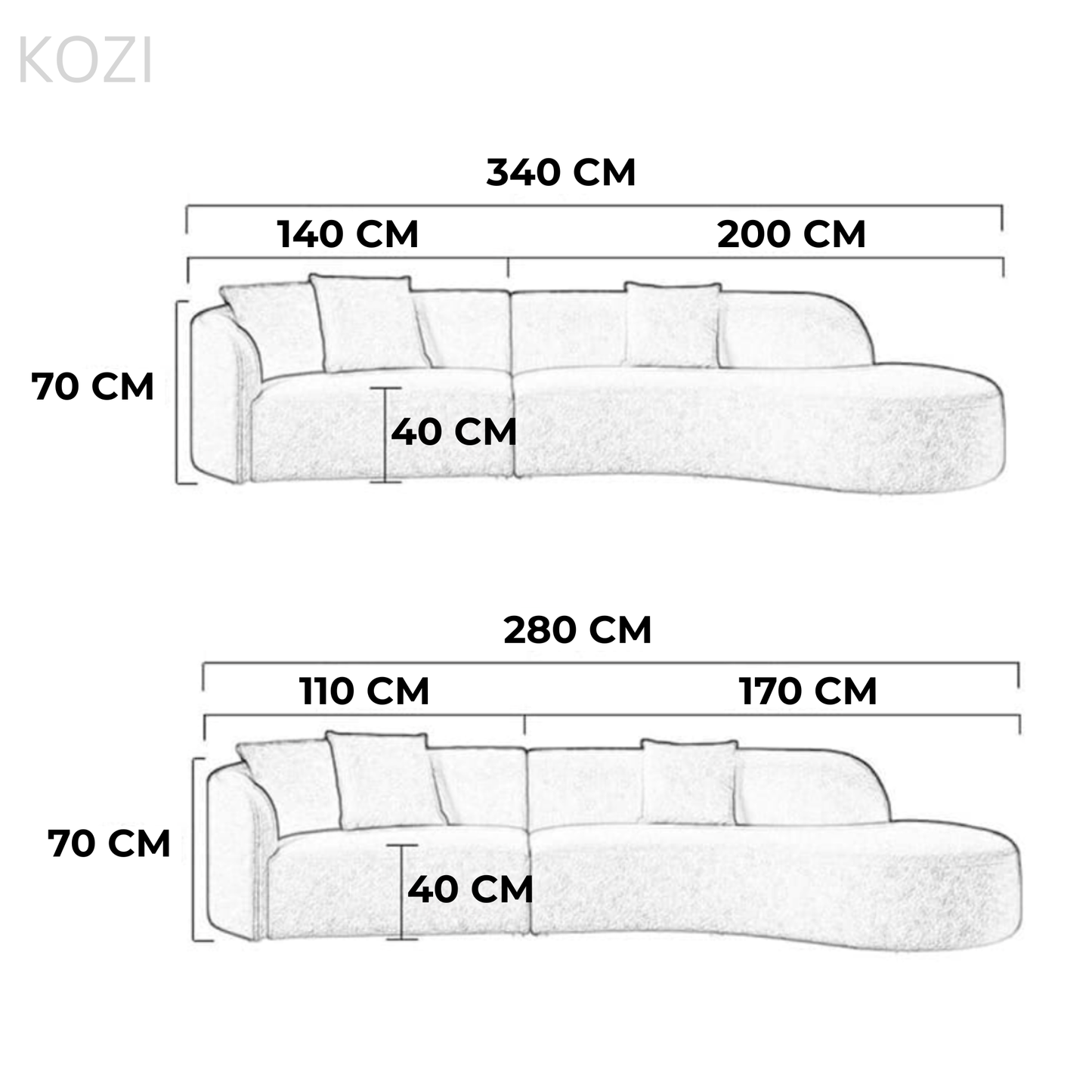 AUREN Performance Curve Sofa