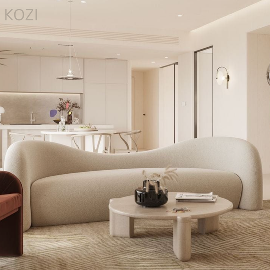 NOREEN Performance Boucle Curve Sofa