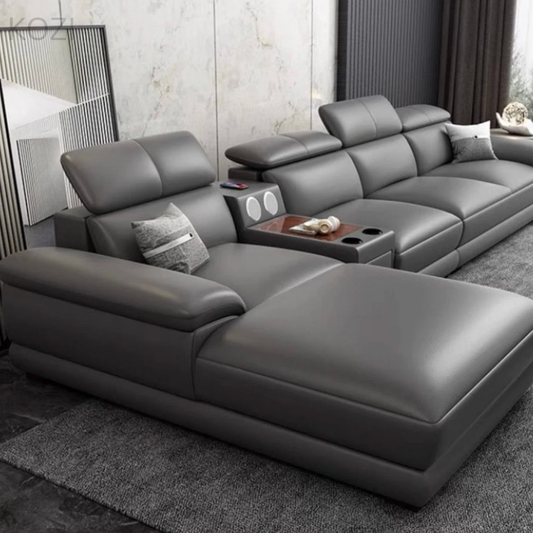LORIEN Sectional Genuine Leather Sofa