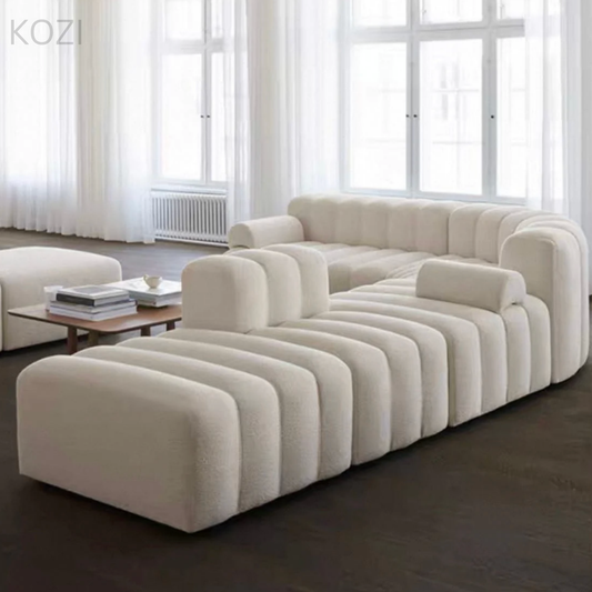 Toto Scratch Resistant Sectional Curve Sofa
