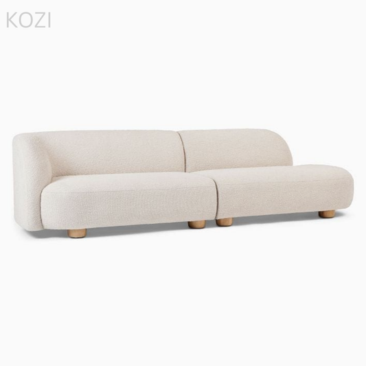 Matias Sectional Boucle Curve Sofa