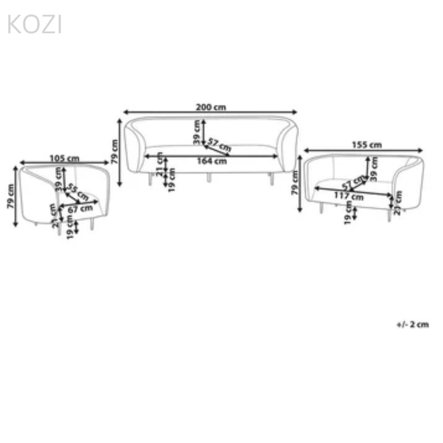 Callum Performance Boucle Curve Sofa
