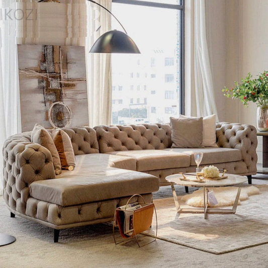 Gemini Tufted Sectional Sofa