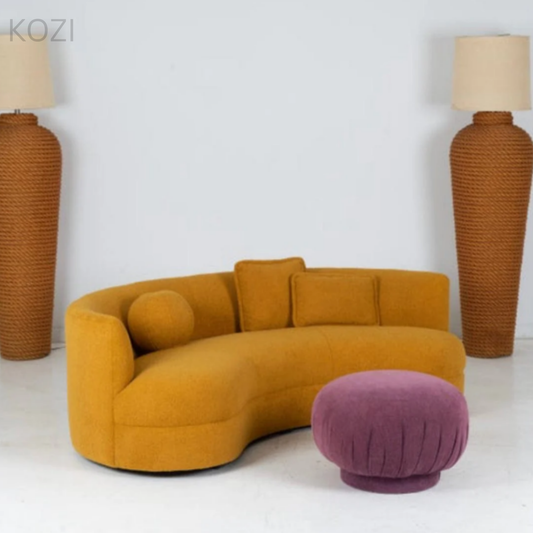 Tessa Performance Boucle Curve Sofa