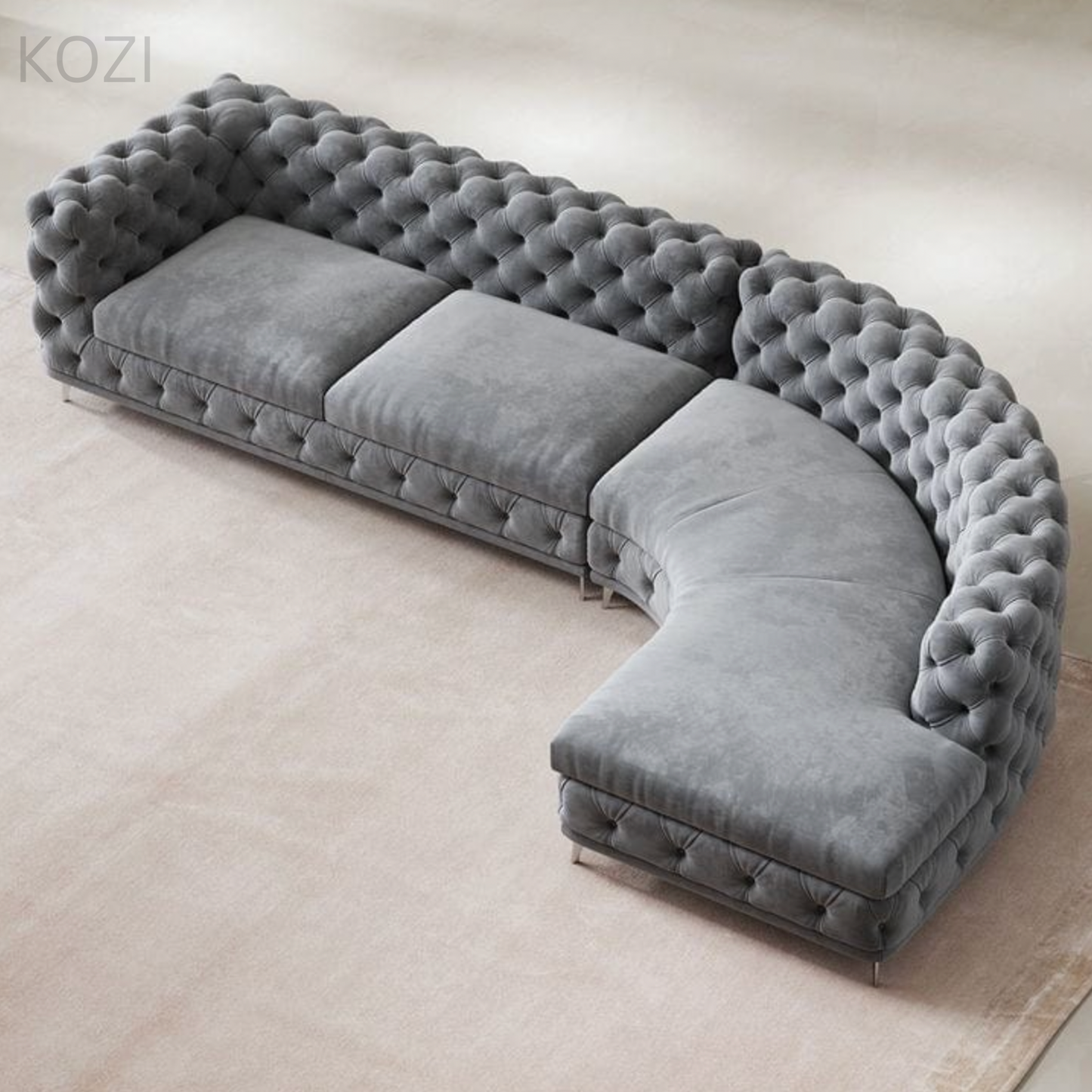 Gemini Tufted Sectional Sofa