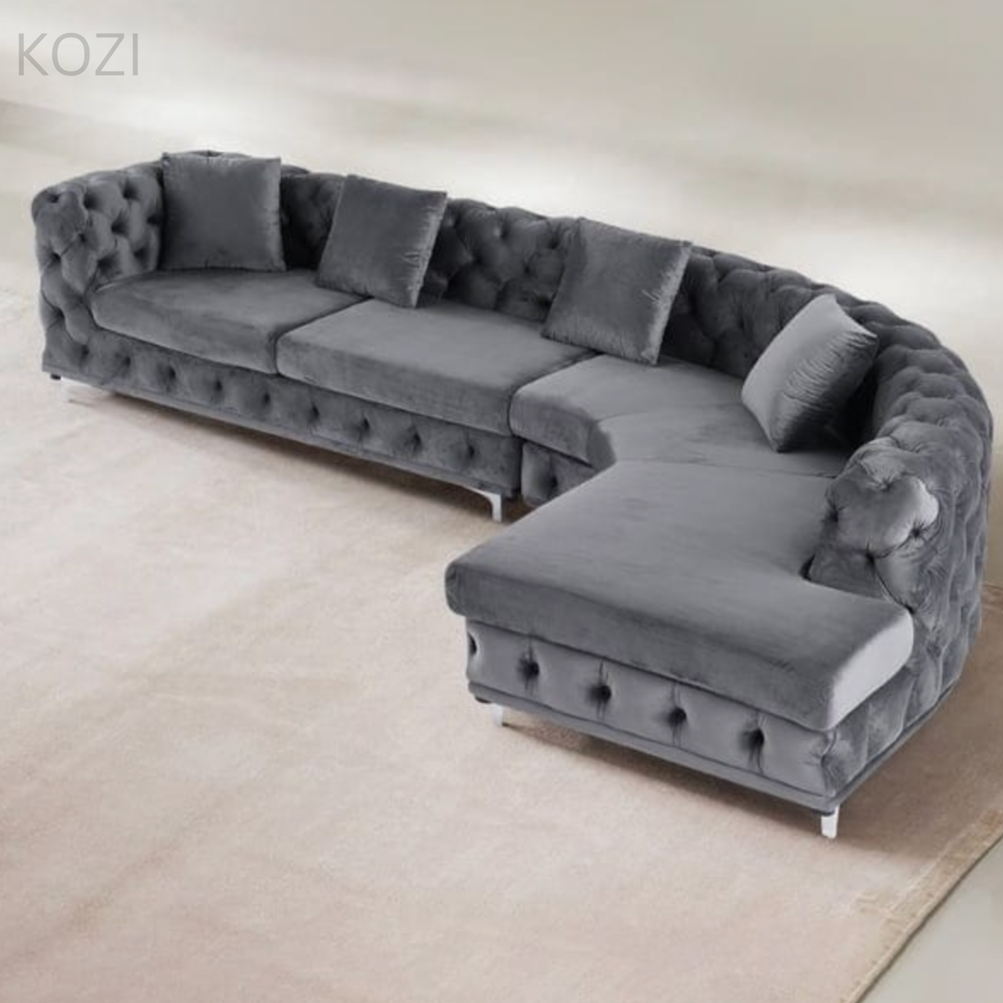 Gemini Tufted Sectional Sofa