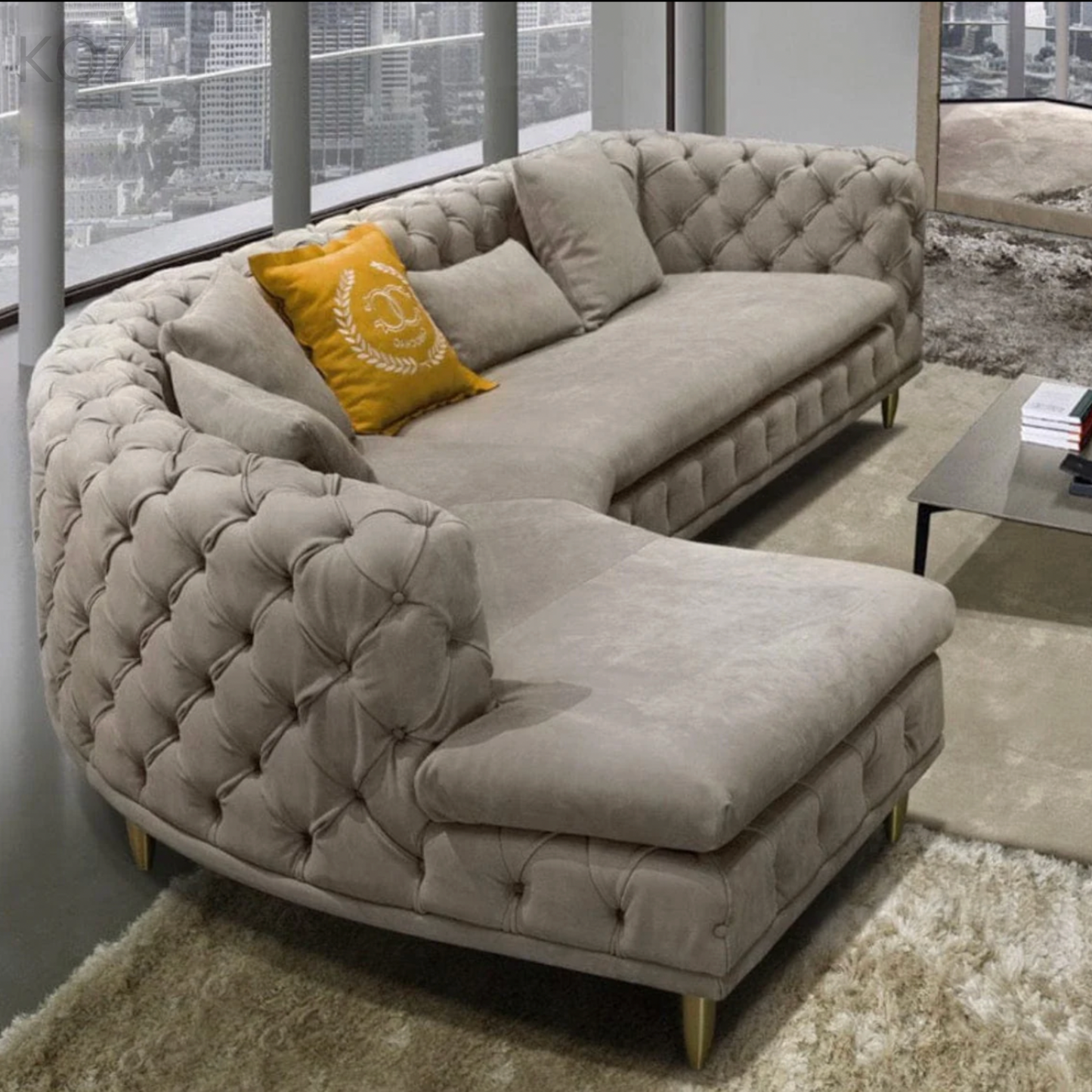 Gemini Tufted Sectional Sofa