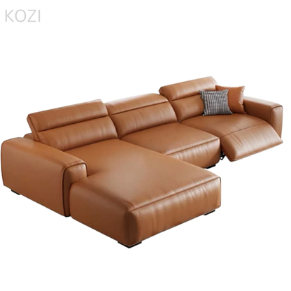 Jackie Electric Recliner Leather L-shaped Sofa
