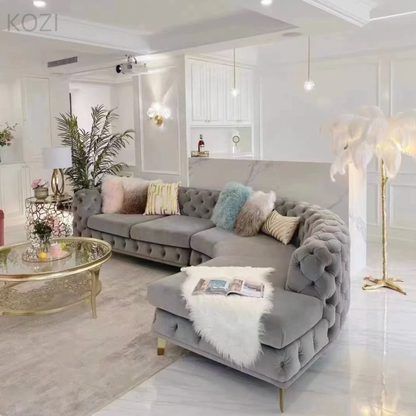 Gemini Tufted Sectional Sofa