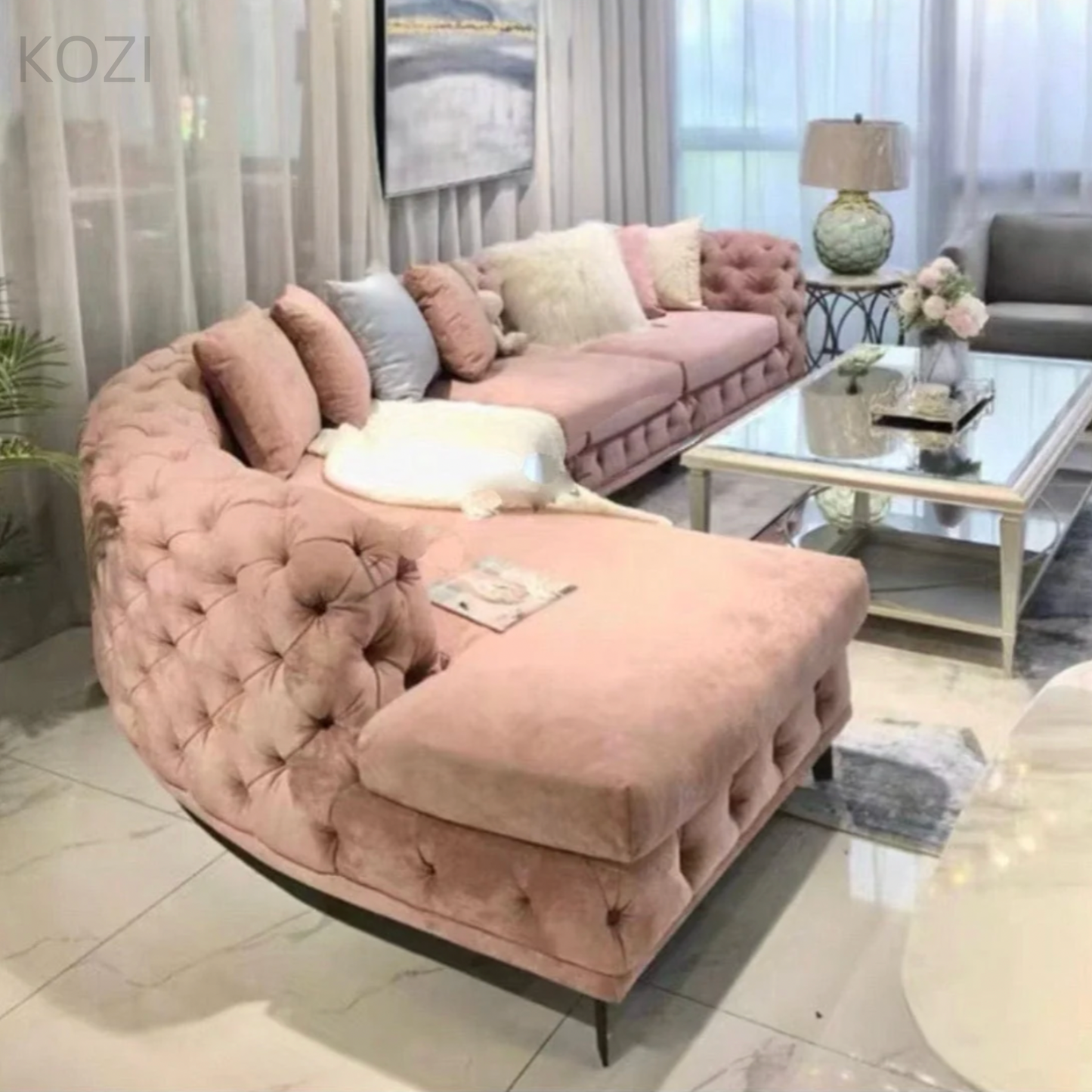 Gemini Tufted Sectional Sofa