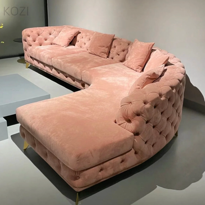 Gemini Tufted Sectional Sofa