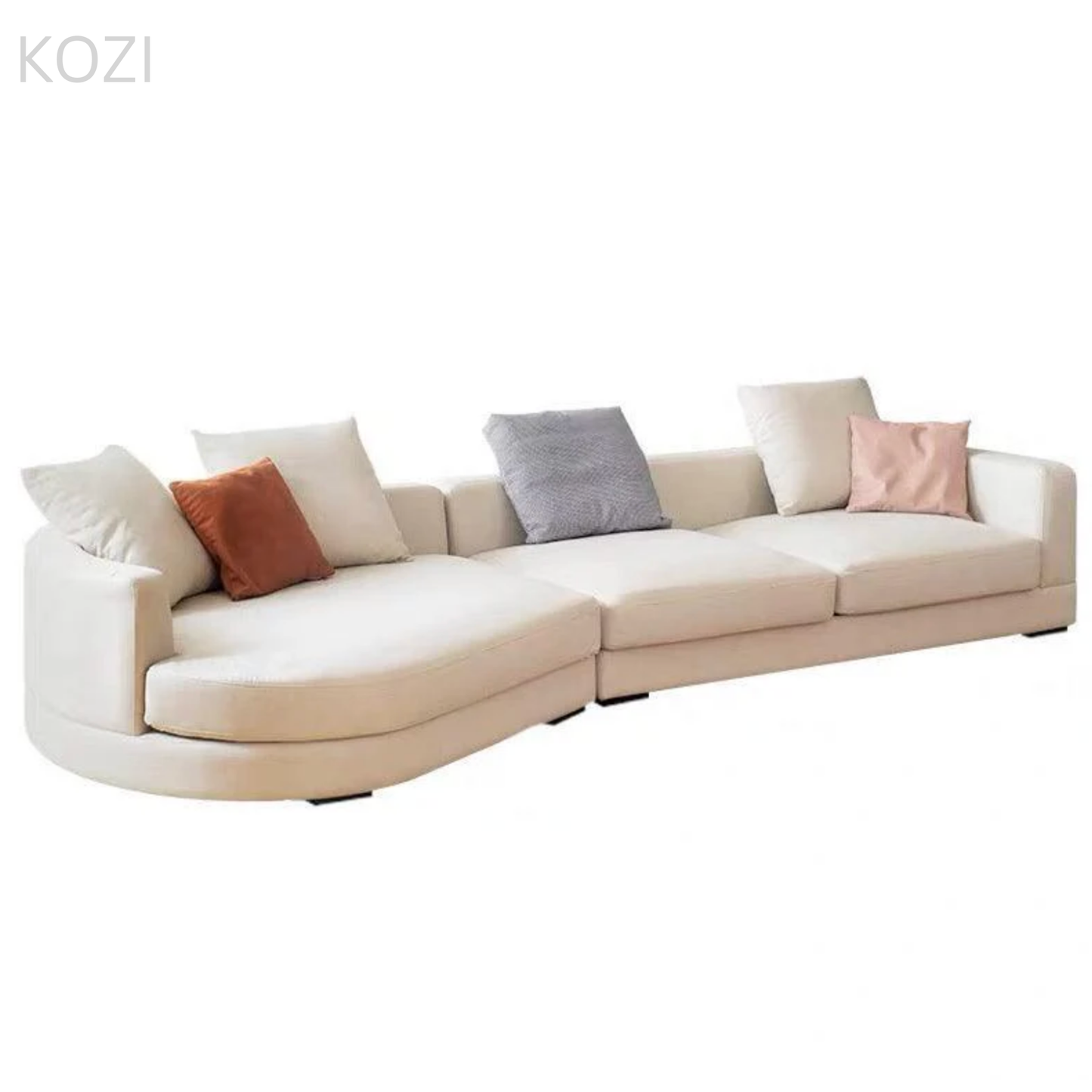 Tado Designer Round Chaise Sectional Sofa