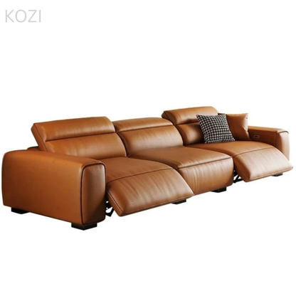 Jackie Electric Recliner Leather L-shaped Sofa