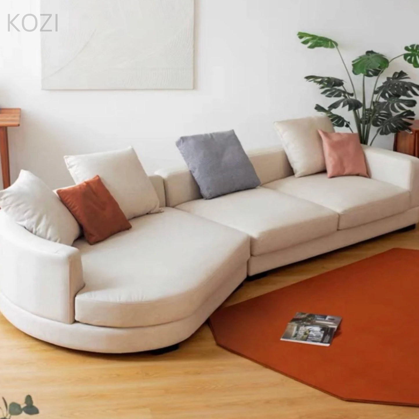 Tado Designer Round Chaise Sectional Sofa