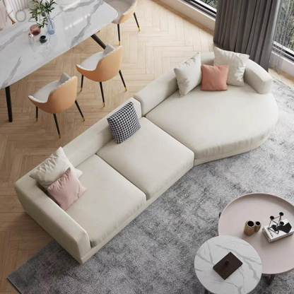 Tado Designer Round Chaise Sectional Sofa