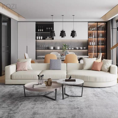 Tado Designer Round Chaise Sectional Sofa