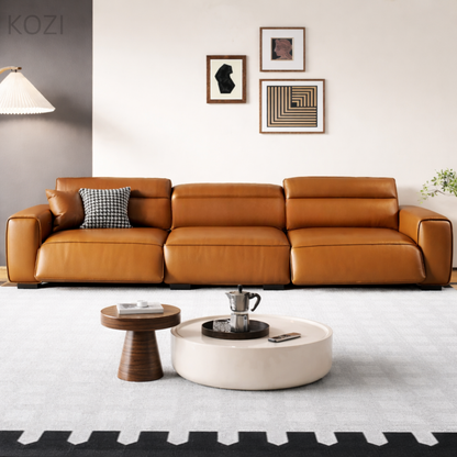 Jackie Electric Recliner Leather L-shaped Sofa