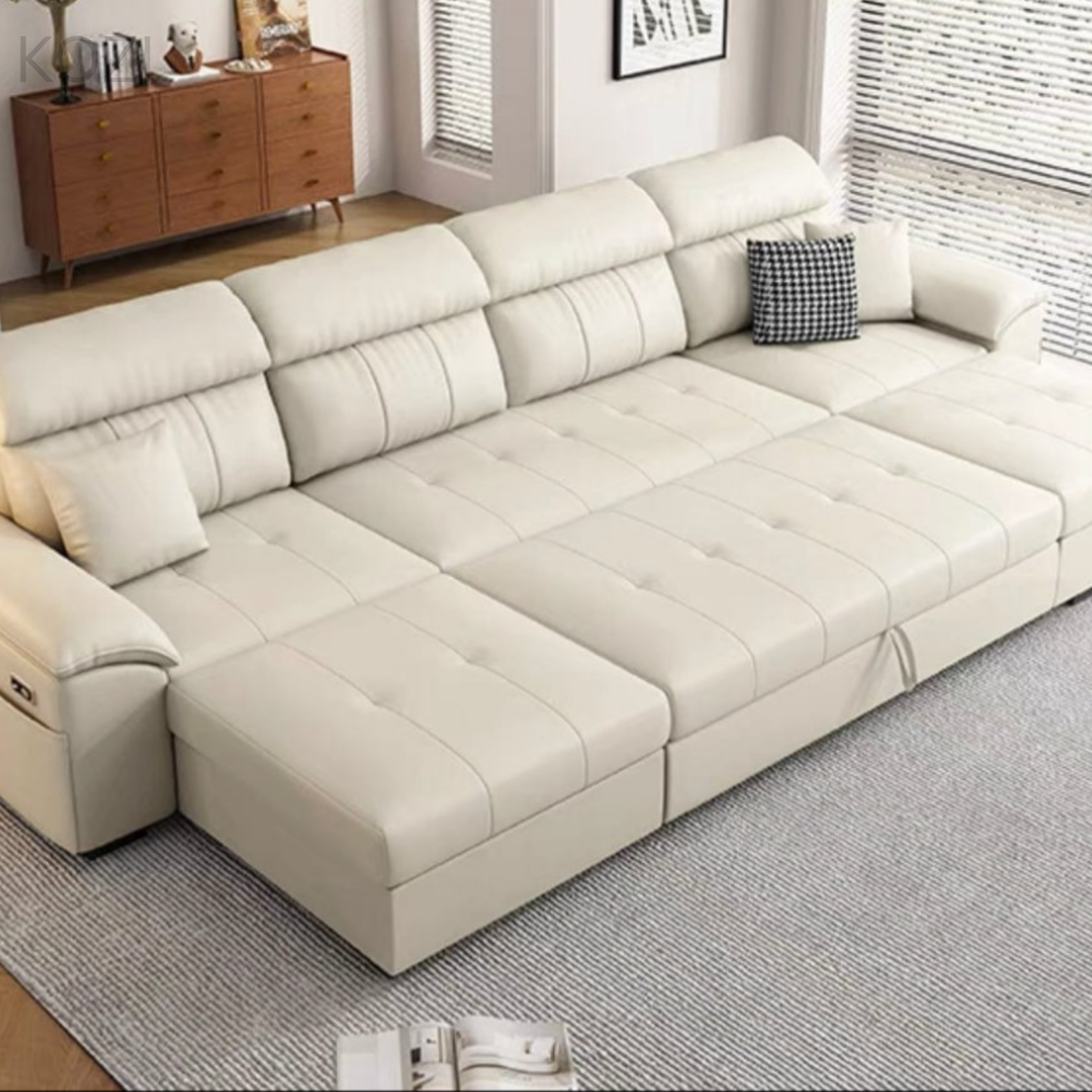Kuma Scratch Resistant Leather Electric Recliner Sofa Bed