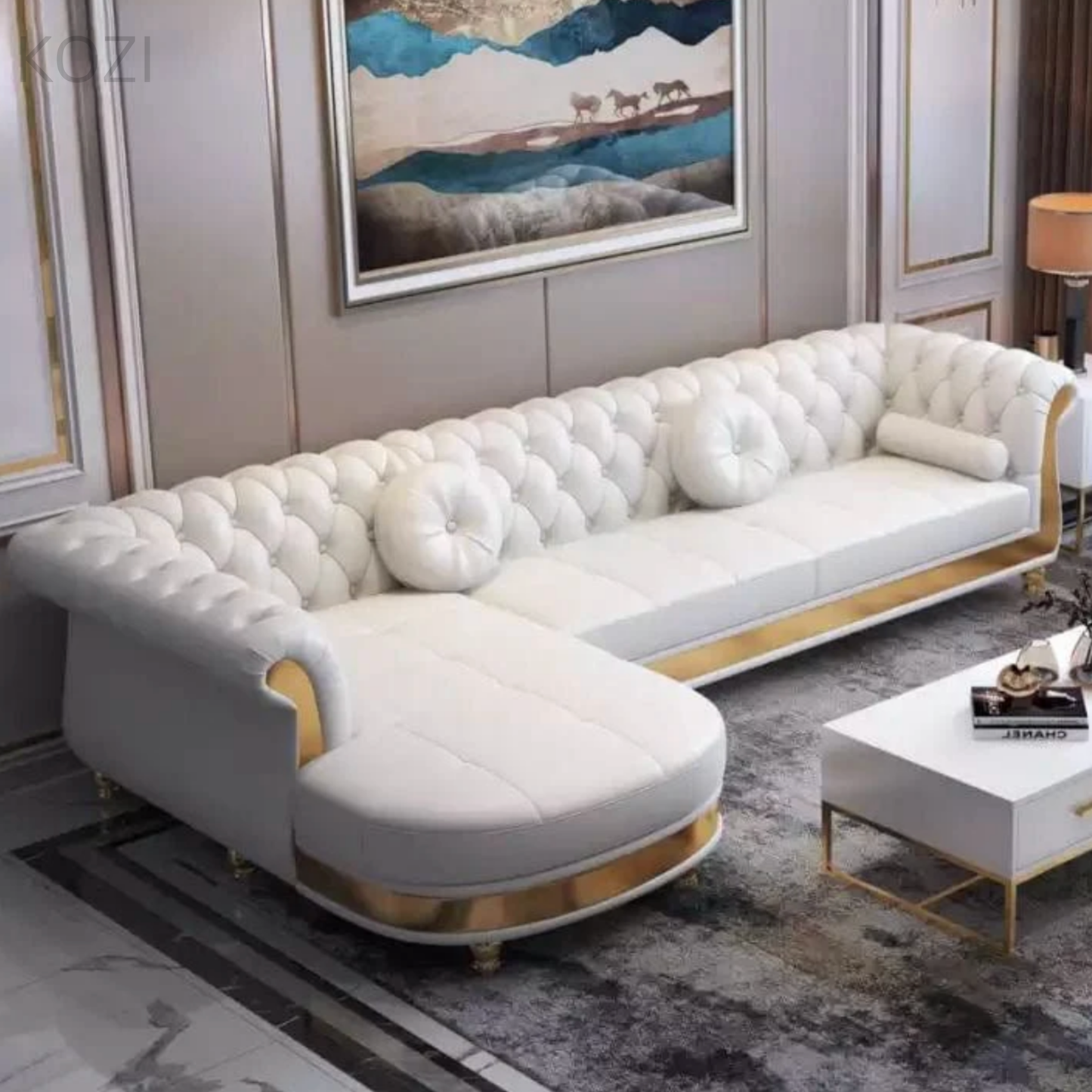 Nadine Scratch Resistant Tufted Chesterfield Sofa