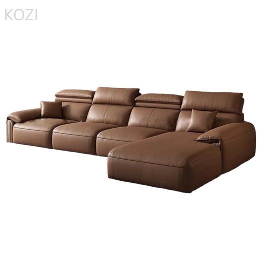 Selene Leather Sectional Sofa