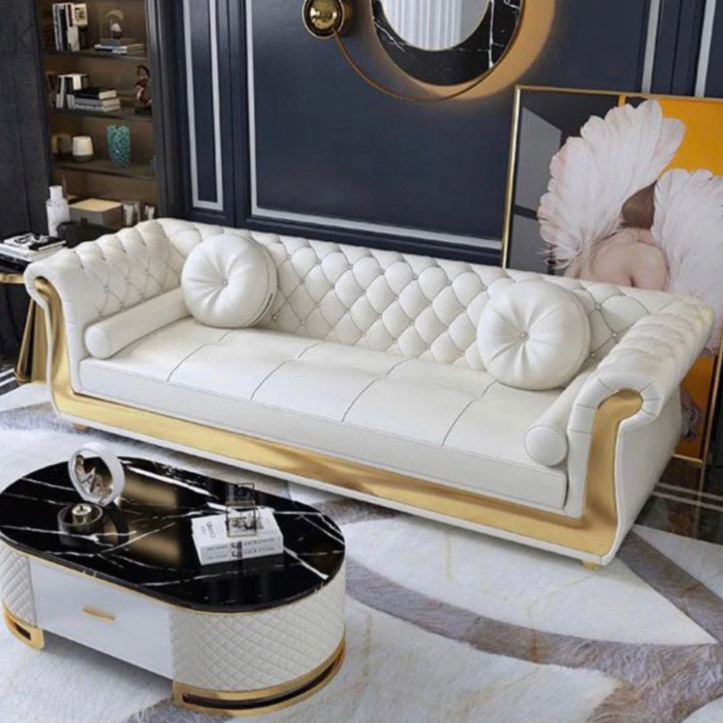 Nadine Scratch Resistant Tufted Chesterfield Sofa