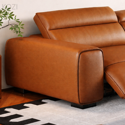 Jackie Electric Recliner Leather L-shaped Sofa