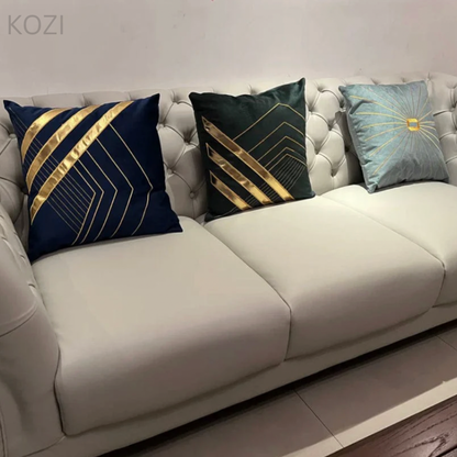 Jihan Leather Tufted Chesterfield Sectional Sofa