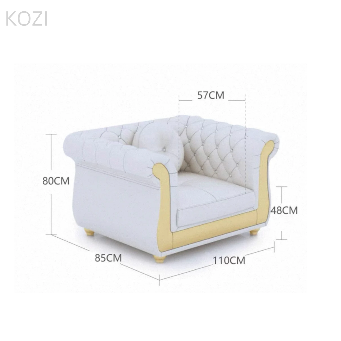 Nadine Scratch Resistant Tufted Chesterfield Sofa