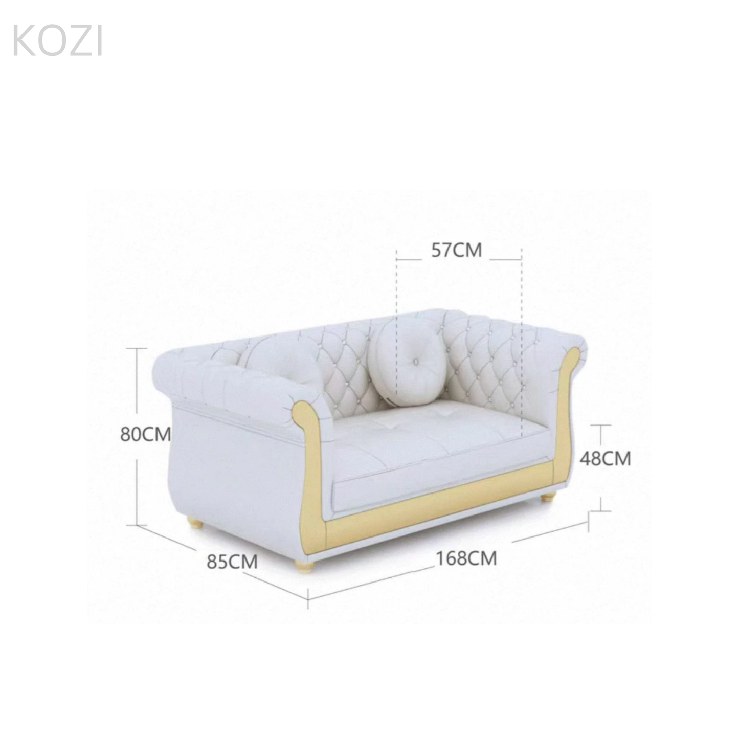 Nadine Scratch Resistant Tufted Chesterfield Sofa