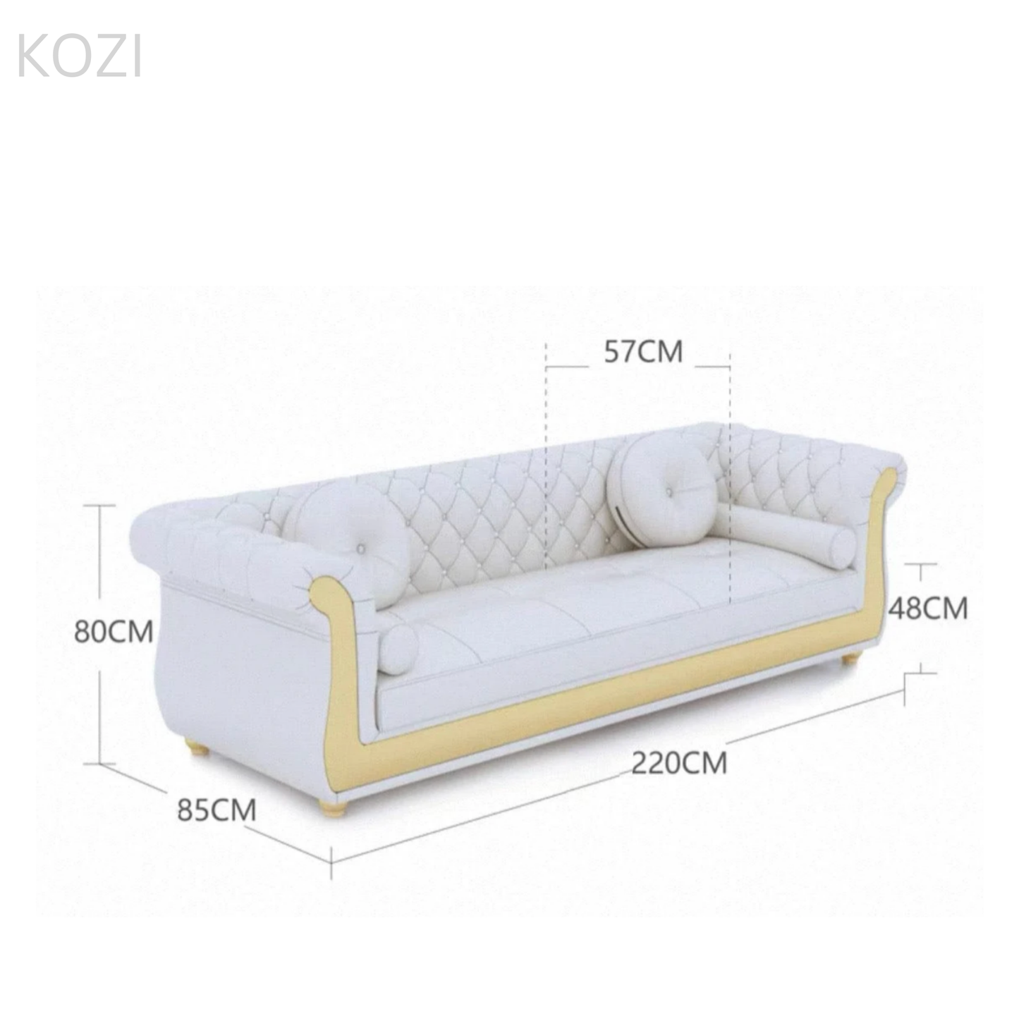 Nadine Scratch Resistant Tufted Chesterfield Sofa