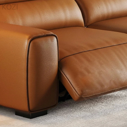 Jackie Electric Recliner Leather L-shaped Sofa