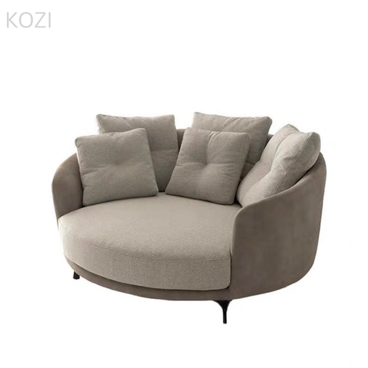 Amber Performance Boucle Round Chaise