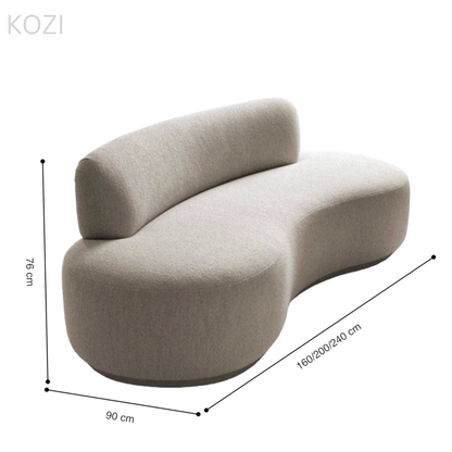 LENOX Performance Boucle Curve Sofa