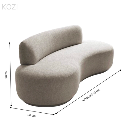 LENOX Performance Boucle Curve Sofa