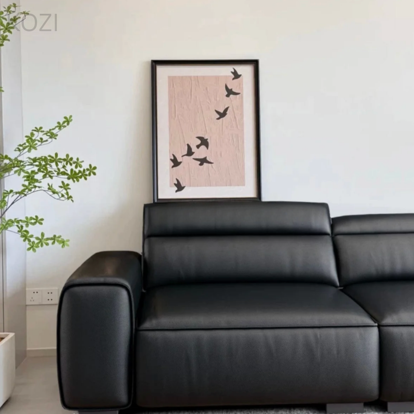 Jackie Electric Recliner Leather L-shaped Sofa