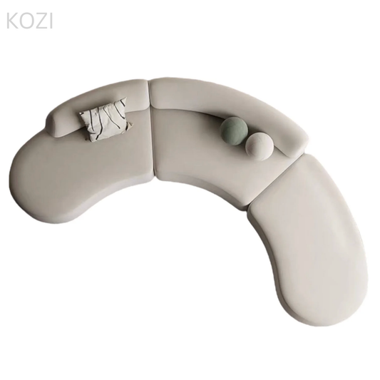 ORVIA Scratch Resistant Sectional Curve Sofa